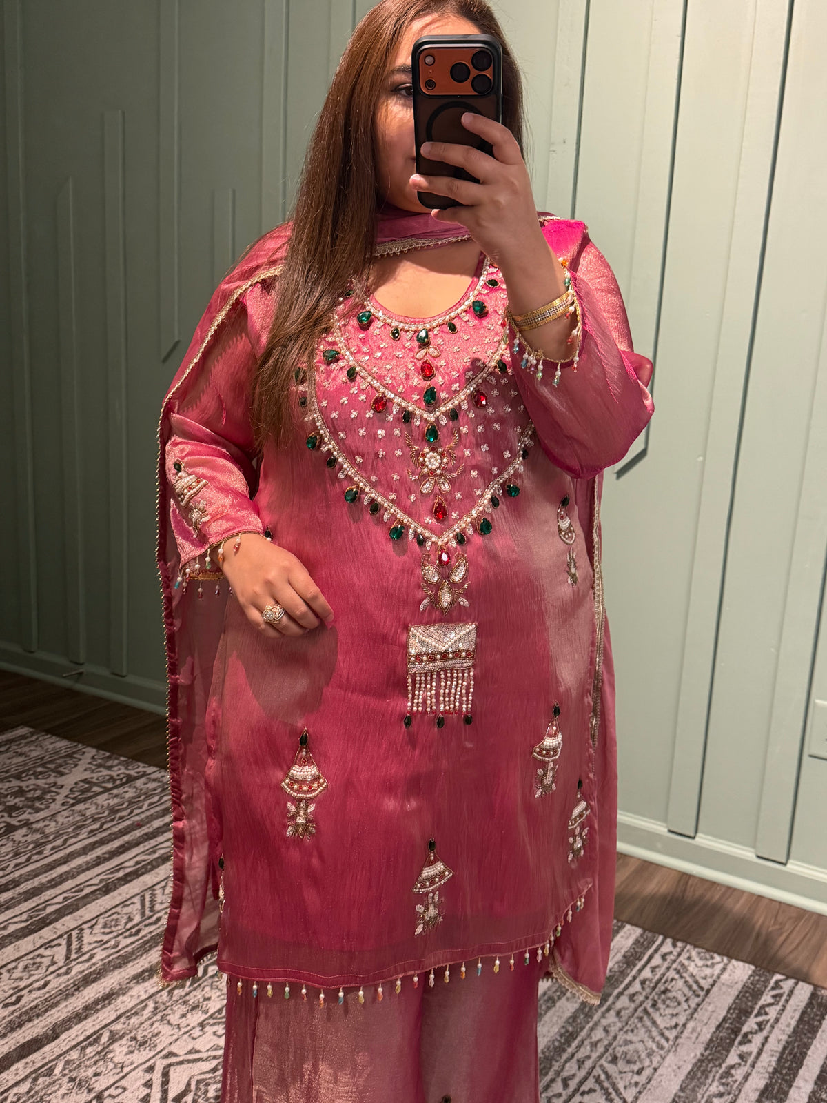 Jewels Three Piece Shimmer Silk