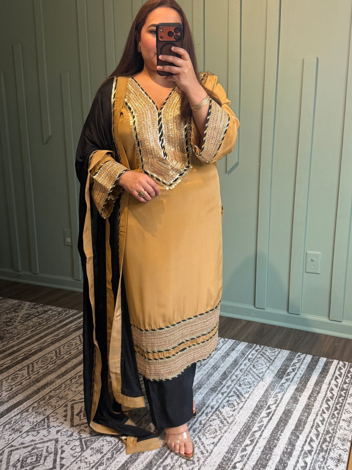 Designer Sand Beige Gotta Three Piece