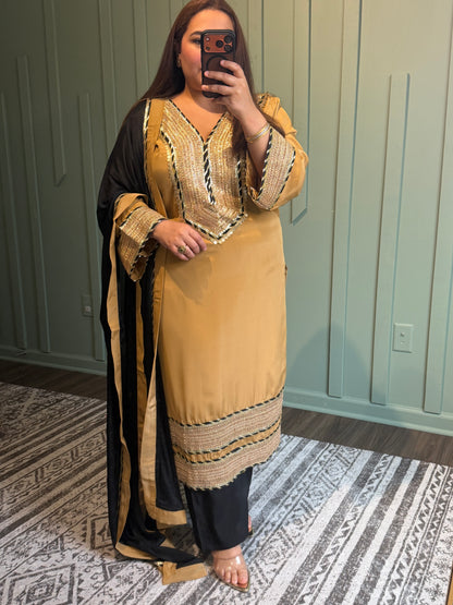 Designer Sand Beige Gotta Three Piece