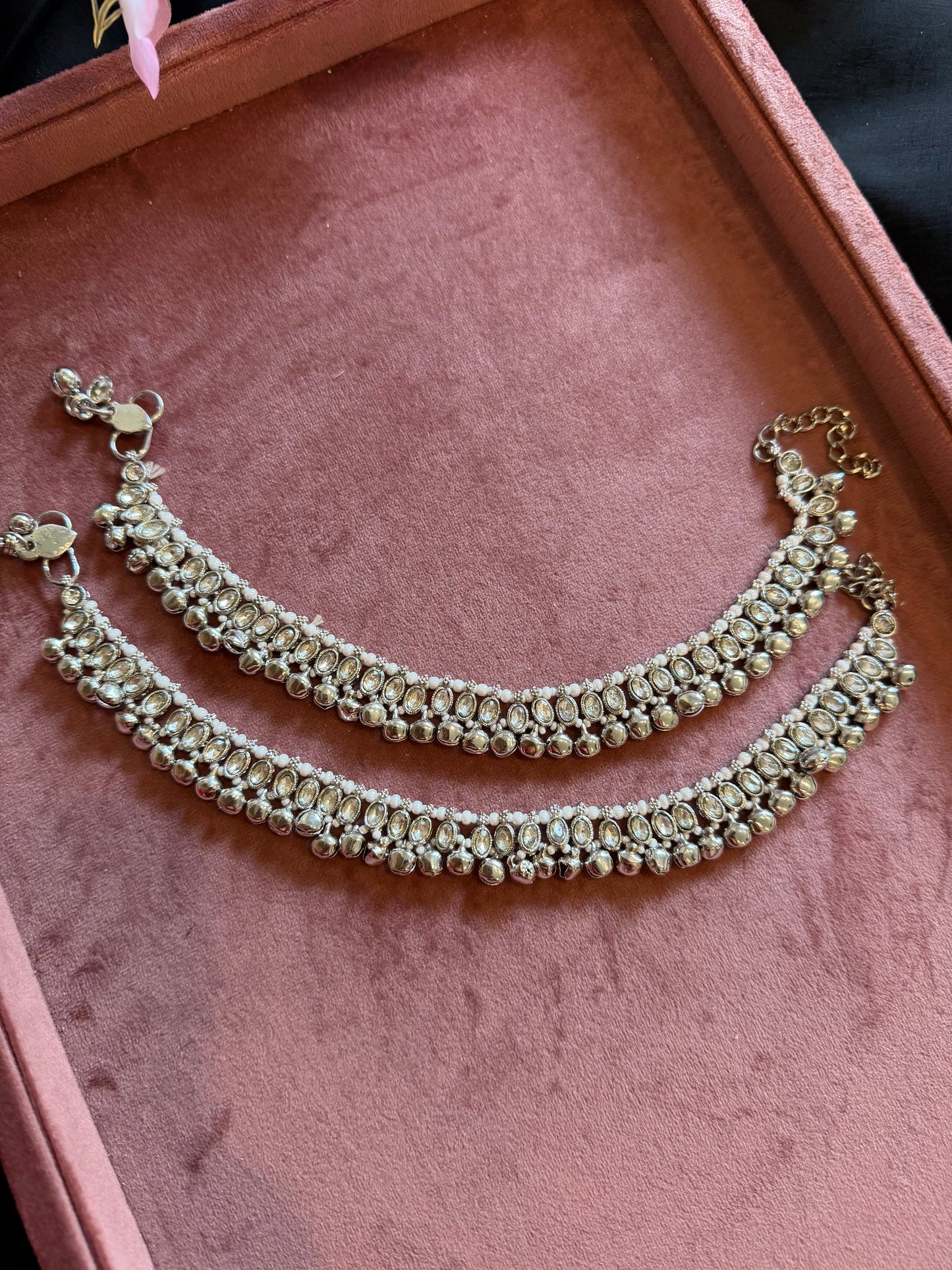 SILVER GHUNGRU ANKLETS
