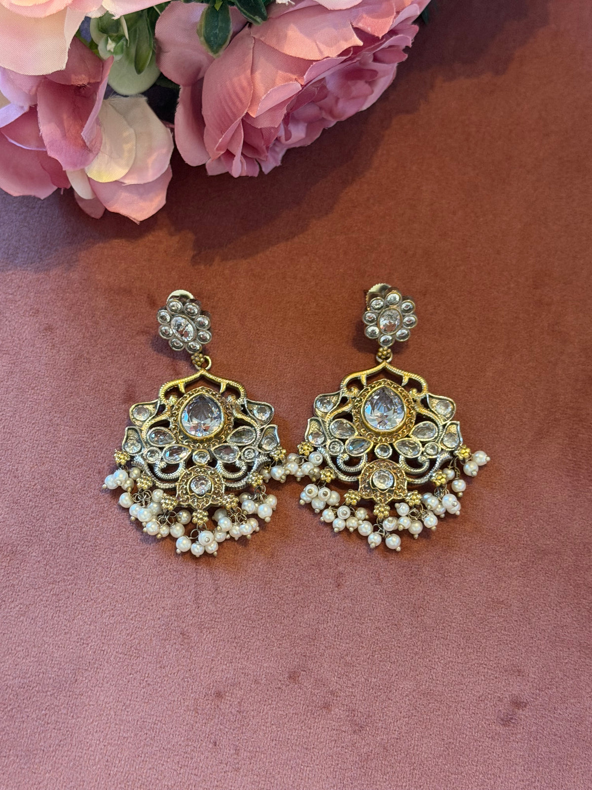 Pachi German Silver Dual Tone Earrings