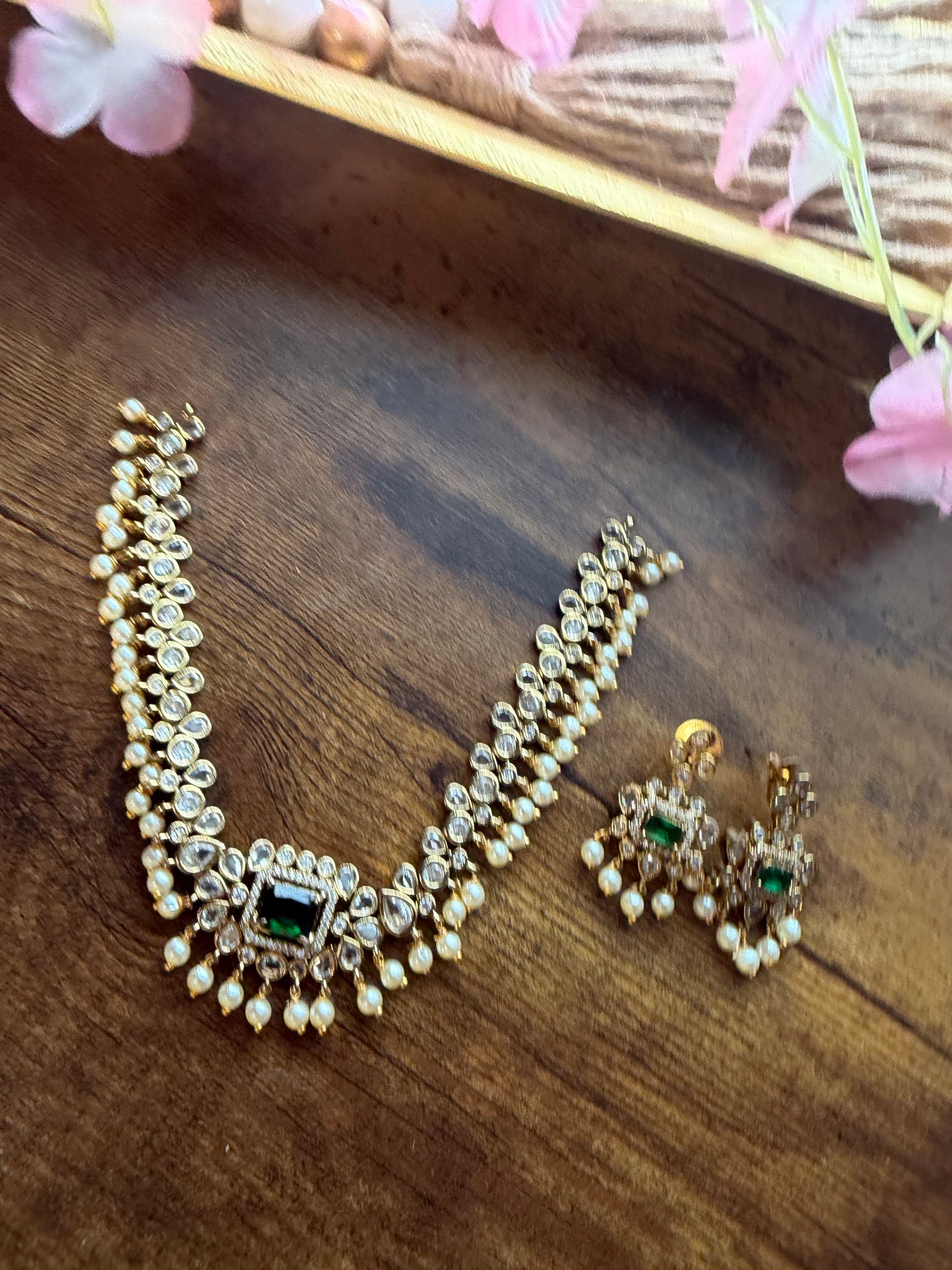 Cz Pearl Set