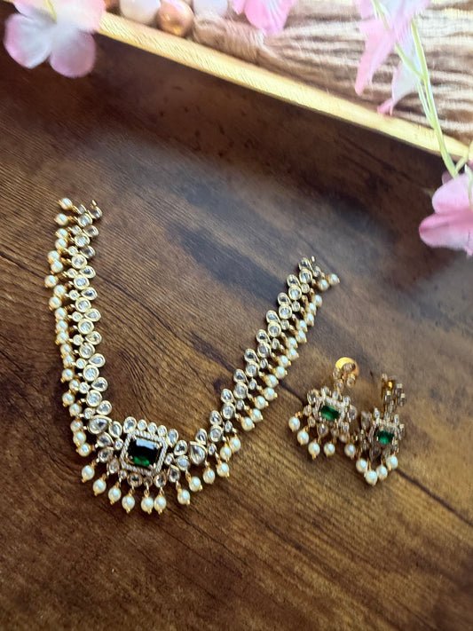 Cz Pearl Set