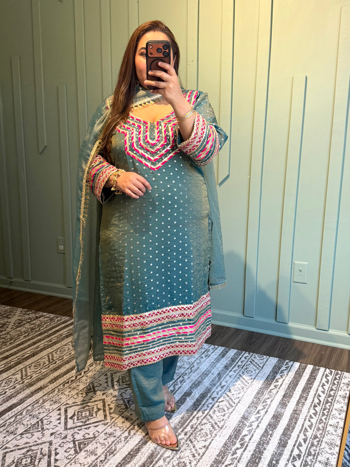 Banarsi Zari Gotta Three Piece