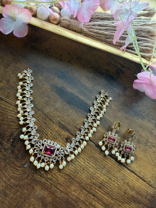 Cz Pearl Set