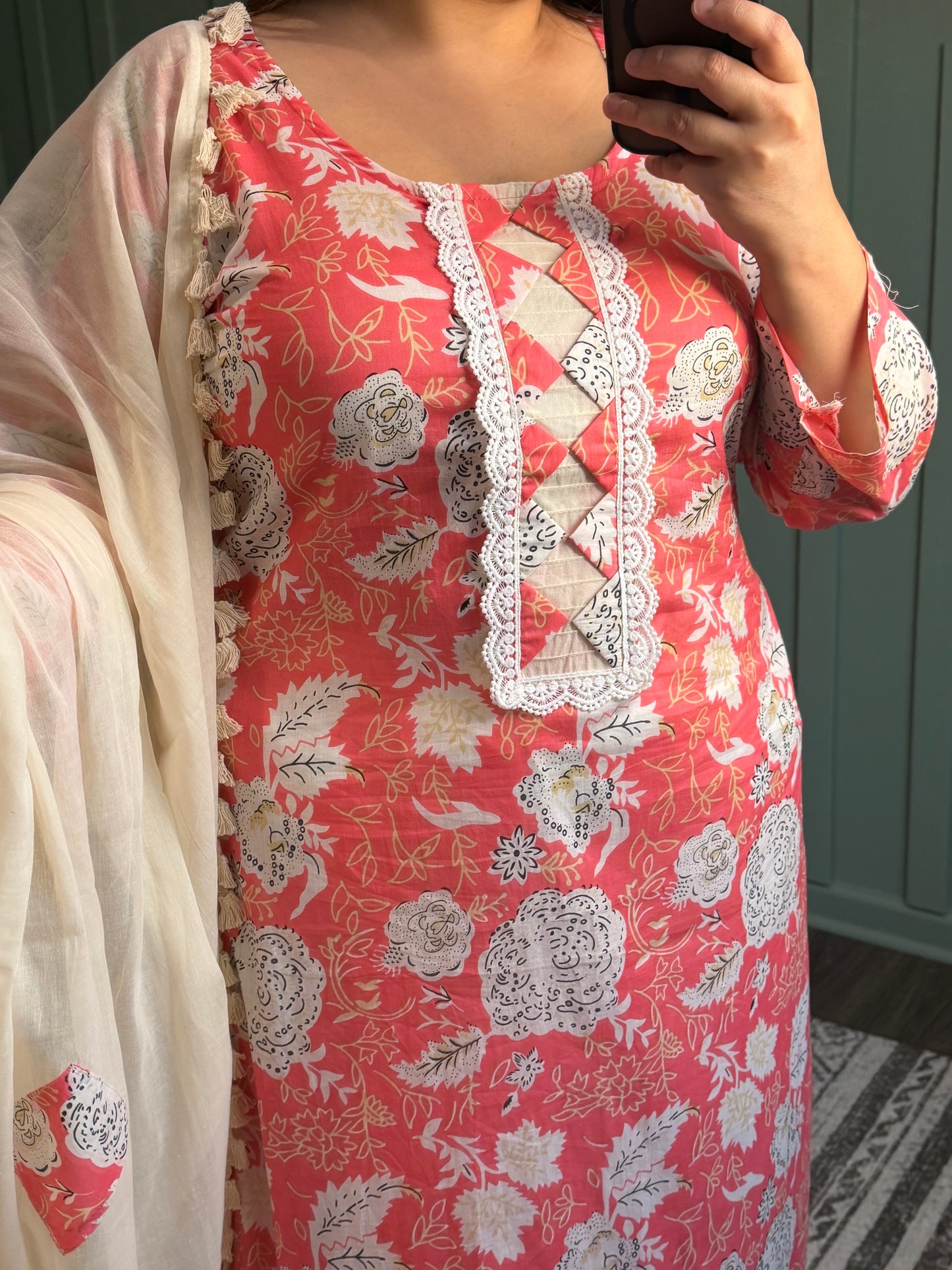 Floral Lace Three Piece