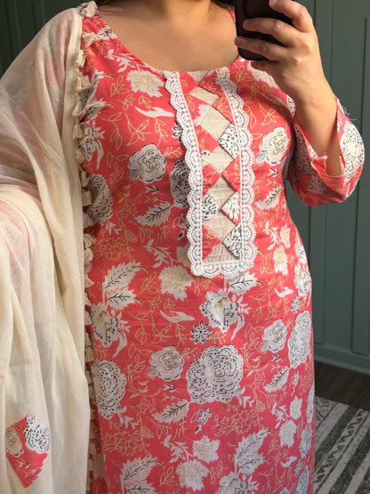 Floral Lace Three Piece