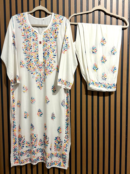 RAYON MULTI THREAD CHIKANKARI PLAZO