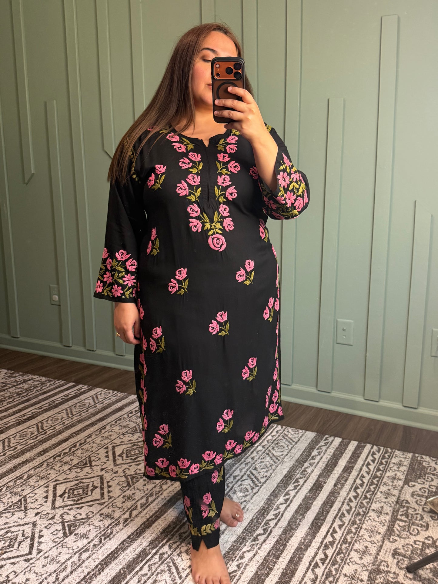 3D Chikankari Rayon Set