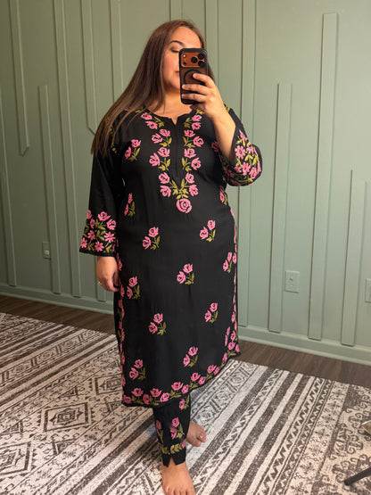 3D Chikankari Rayon Set