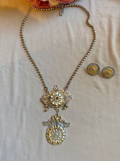 Silver Kundan Navratri Necklace
