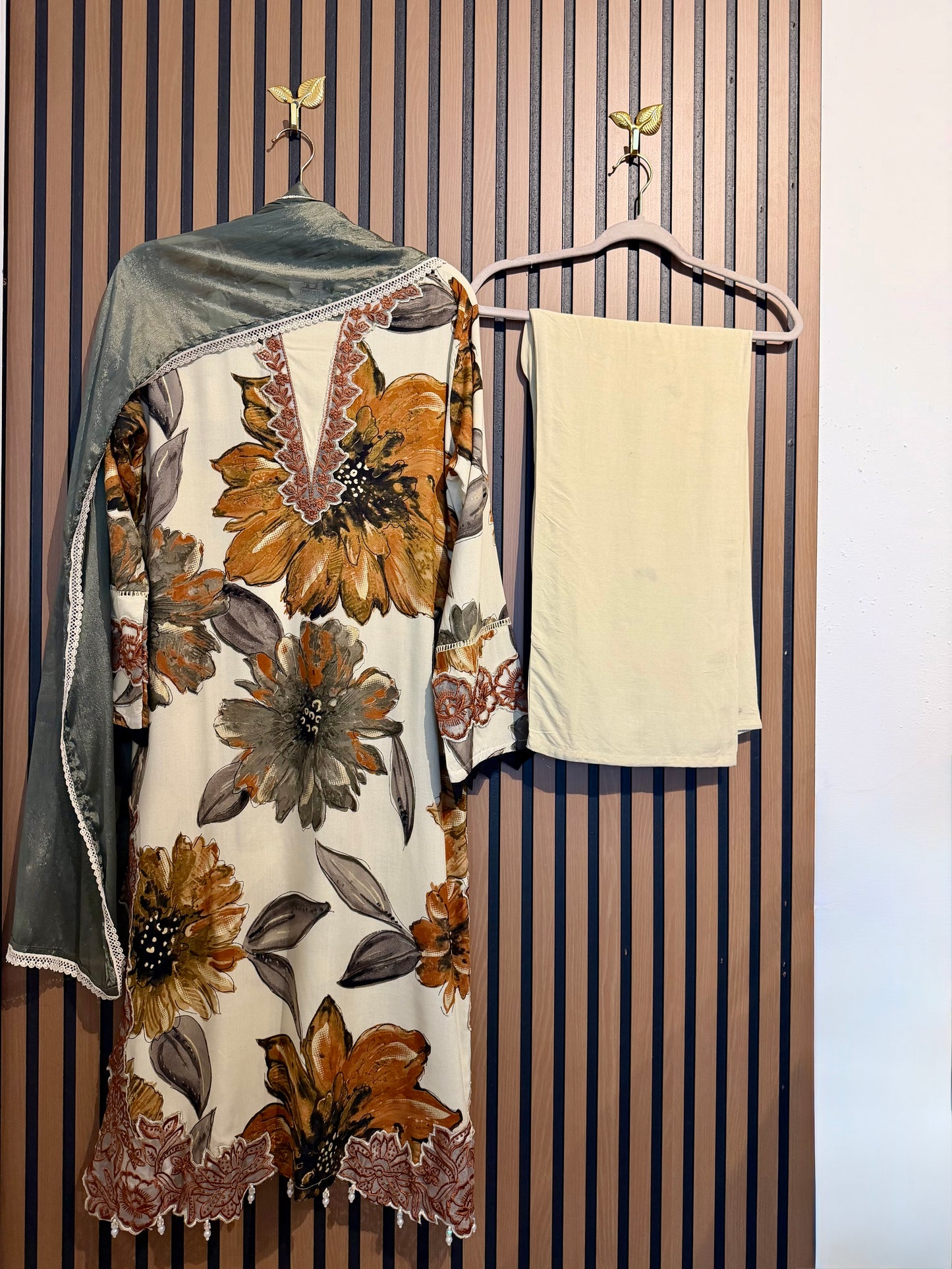 Butter Rayon Print Suit