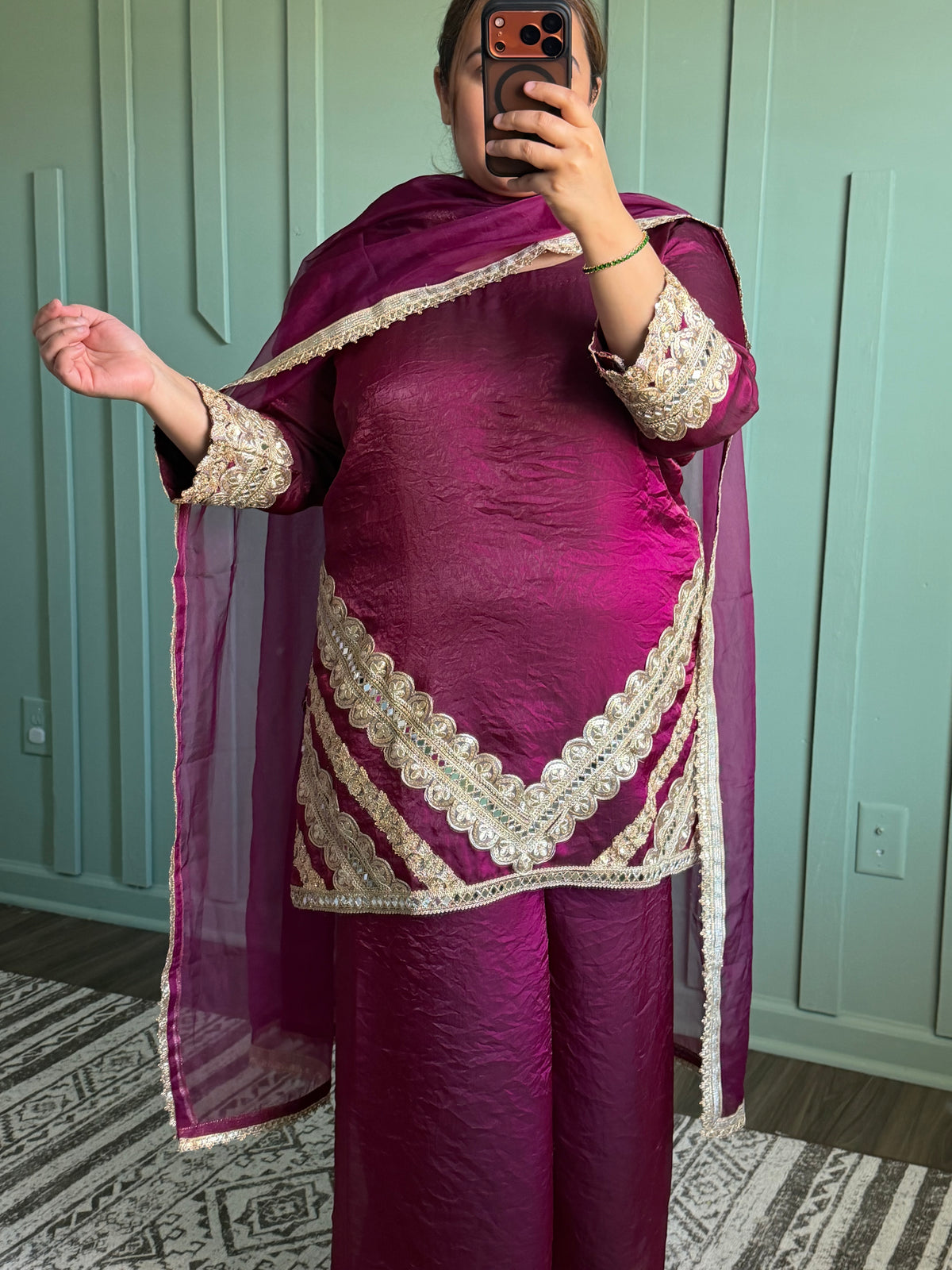 Magenta Gotta Patti Sharara