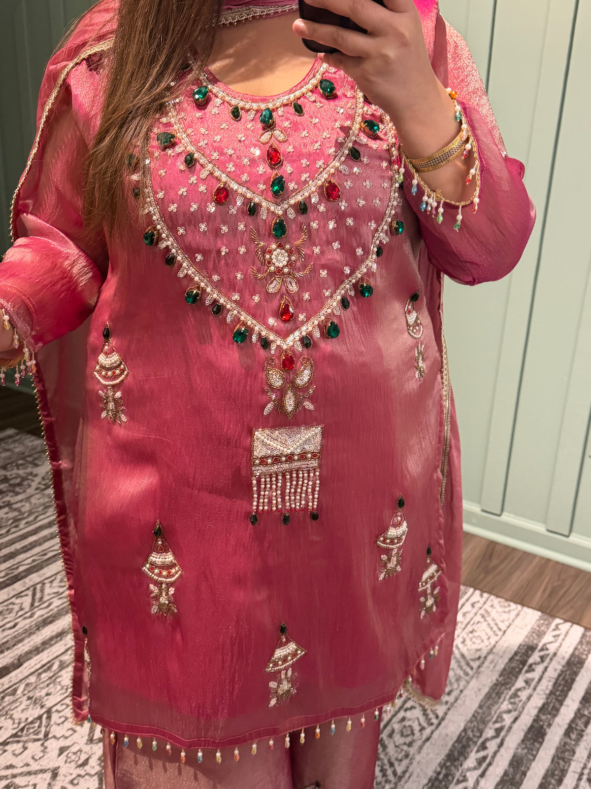 Jewels Three Piece Shimmer Silk