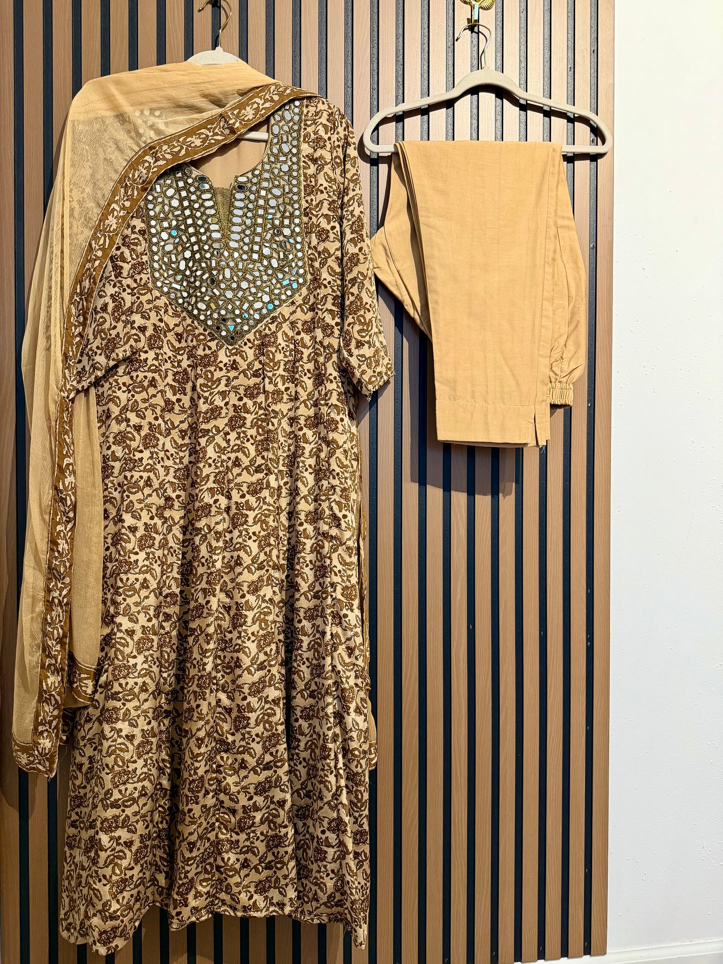 Crepe Mirror Anarkali
