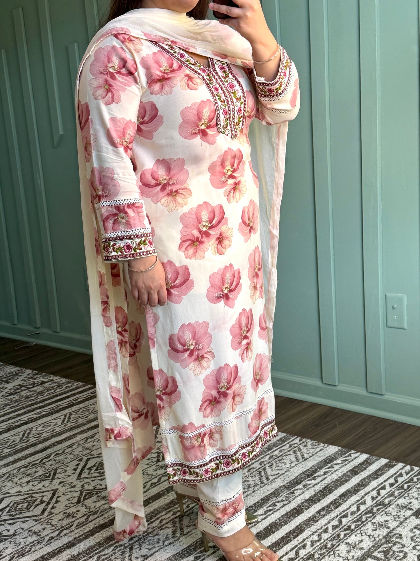 PURE VISCOSE RAYON THREE PIECE