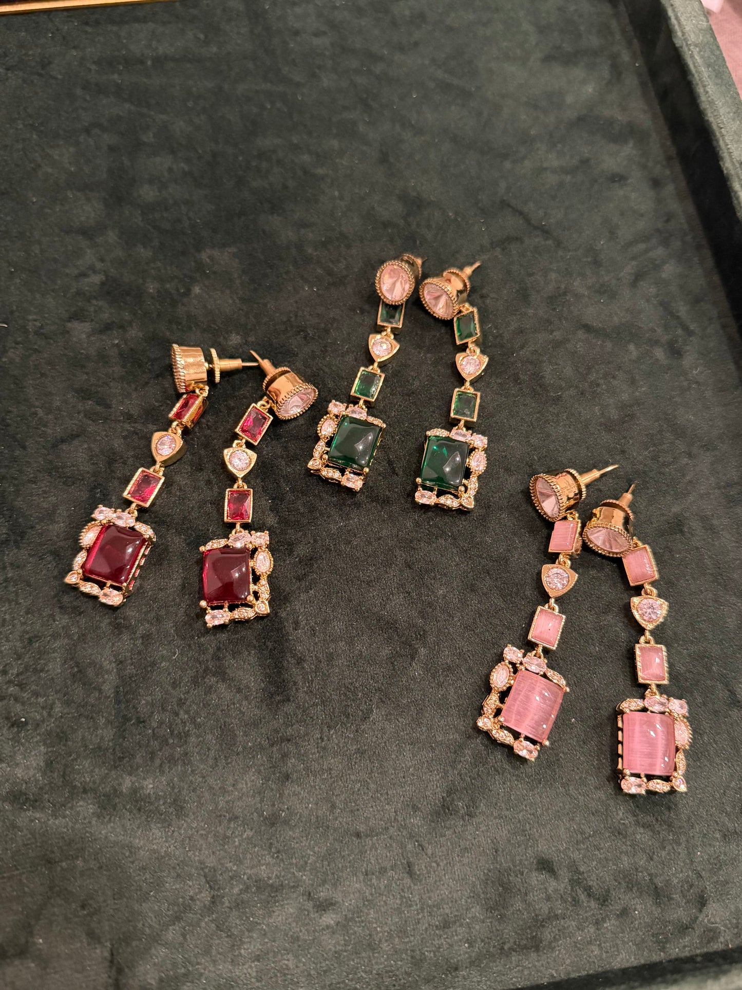 MOISSANITE LONG EARRINGS