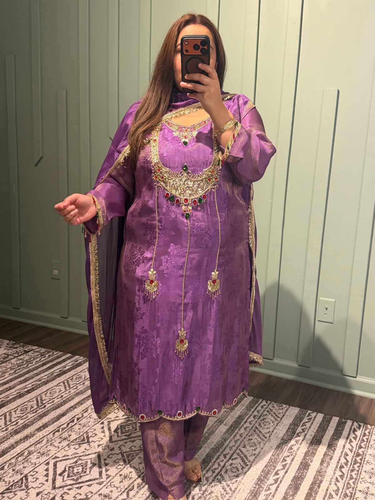 Purple Brasso Jewels Three Piece