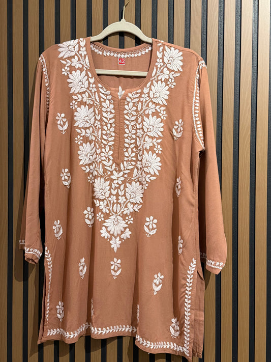 RAYON CHIKANKARI KURTI