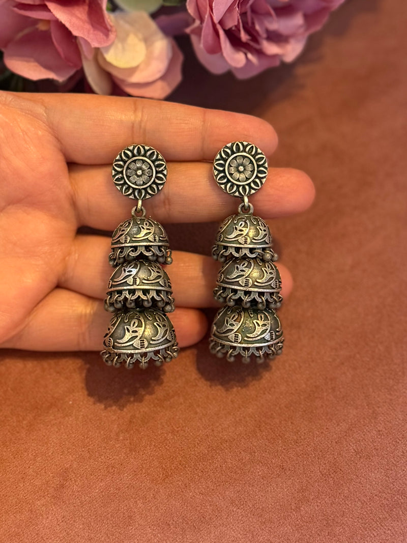 Oxidized Layered Jhumki