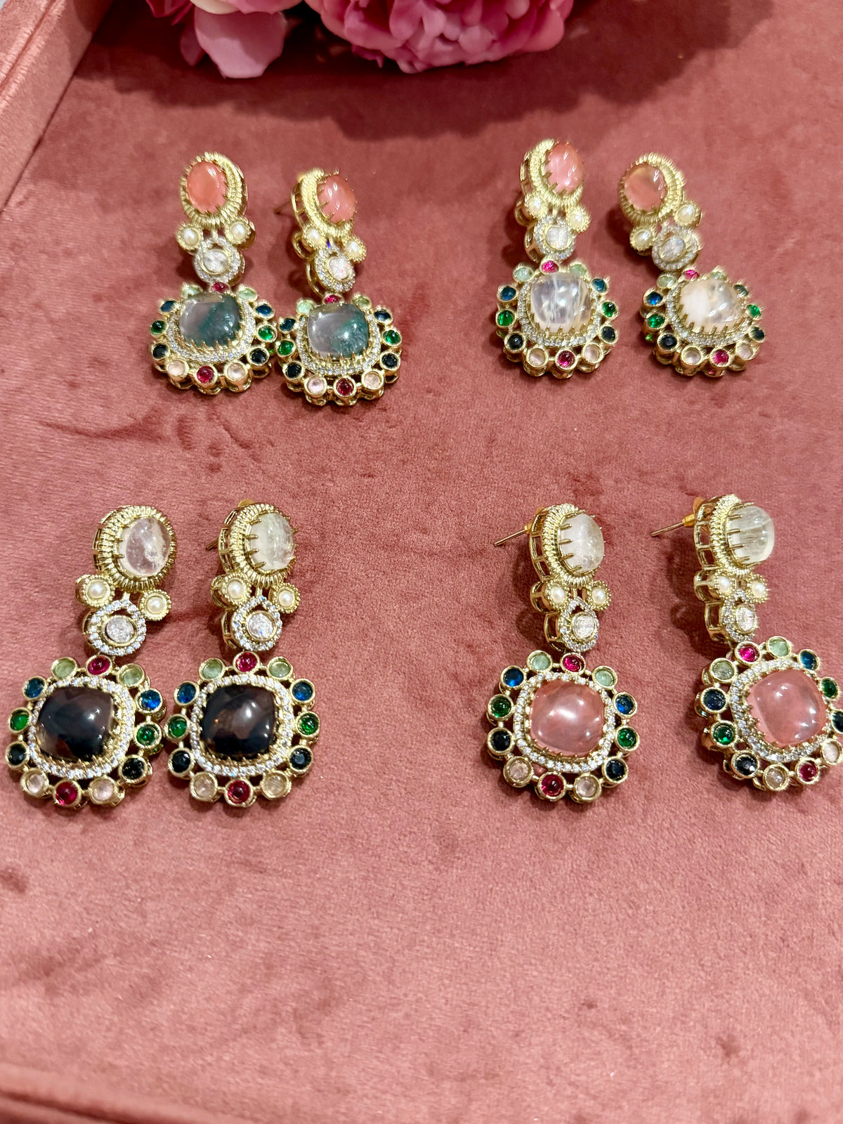 Semi Precious Sabya Inspired Earring