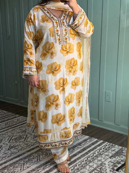 PURE VISCOSE RAYON THREE PIECE