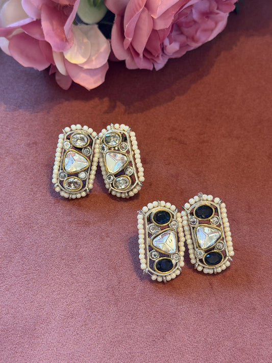 Pachi German Silver Dual Tone Earrings