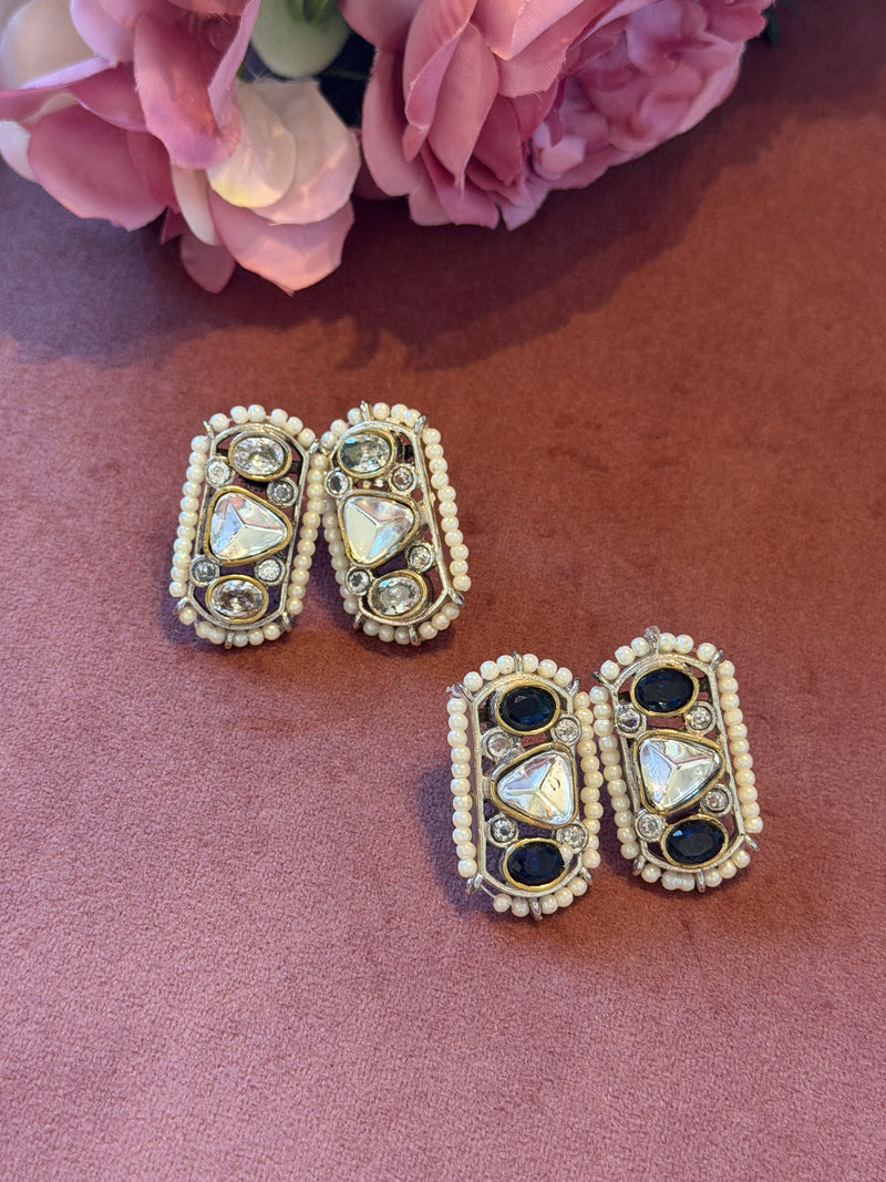 Pachi German Silver Dual Tone Earrings