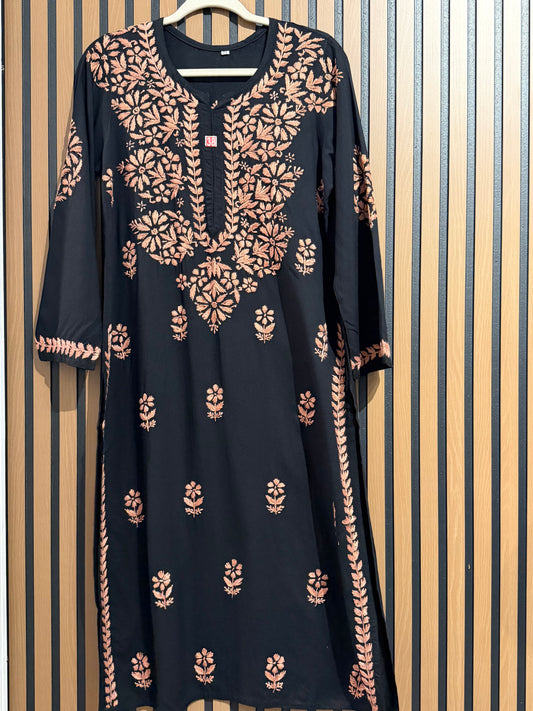 RAYON CHIKANKARI KURTI
