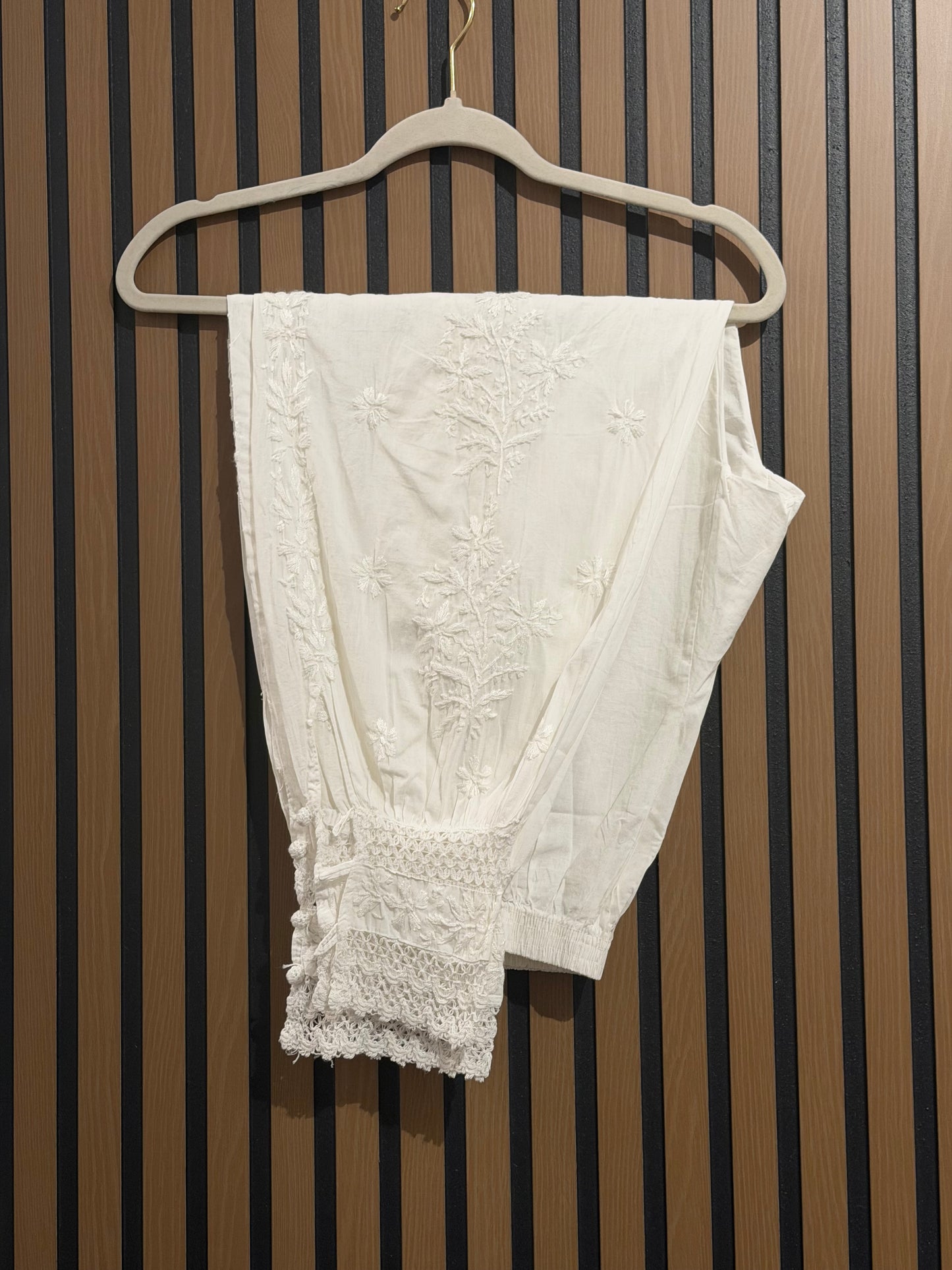 Chikankari Afghani Bottom