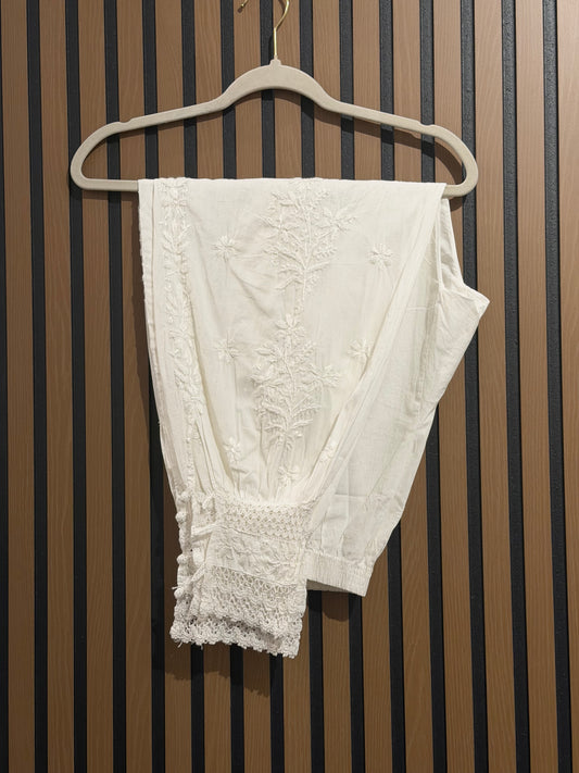 Chikankari Afghani Bottom