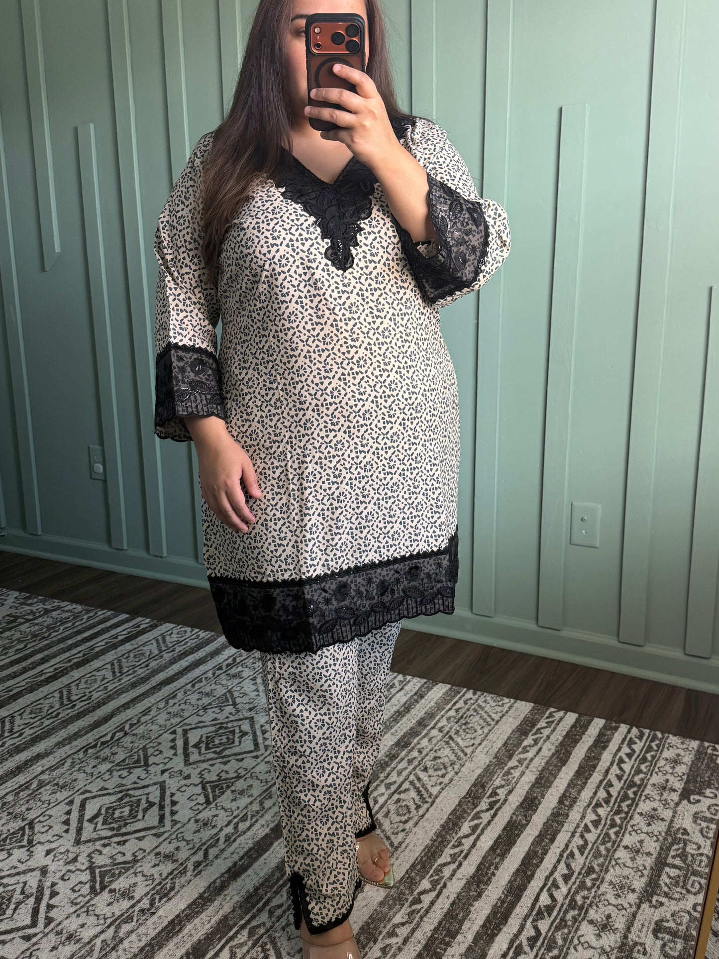 Geometric Print Rayon Co ord