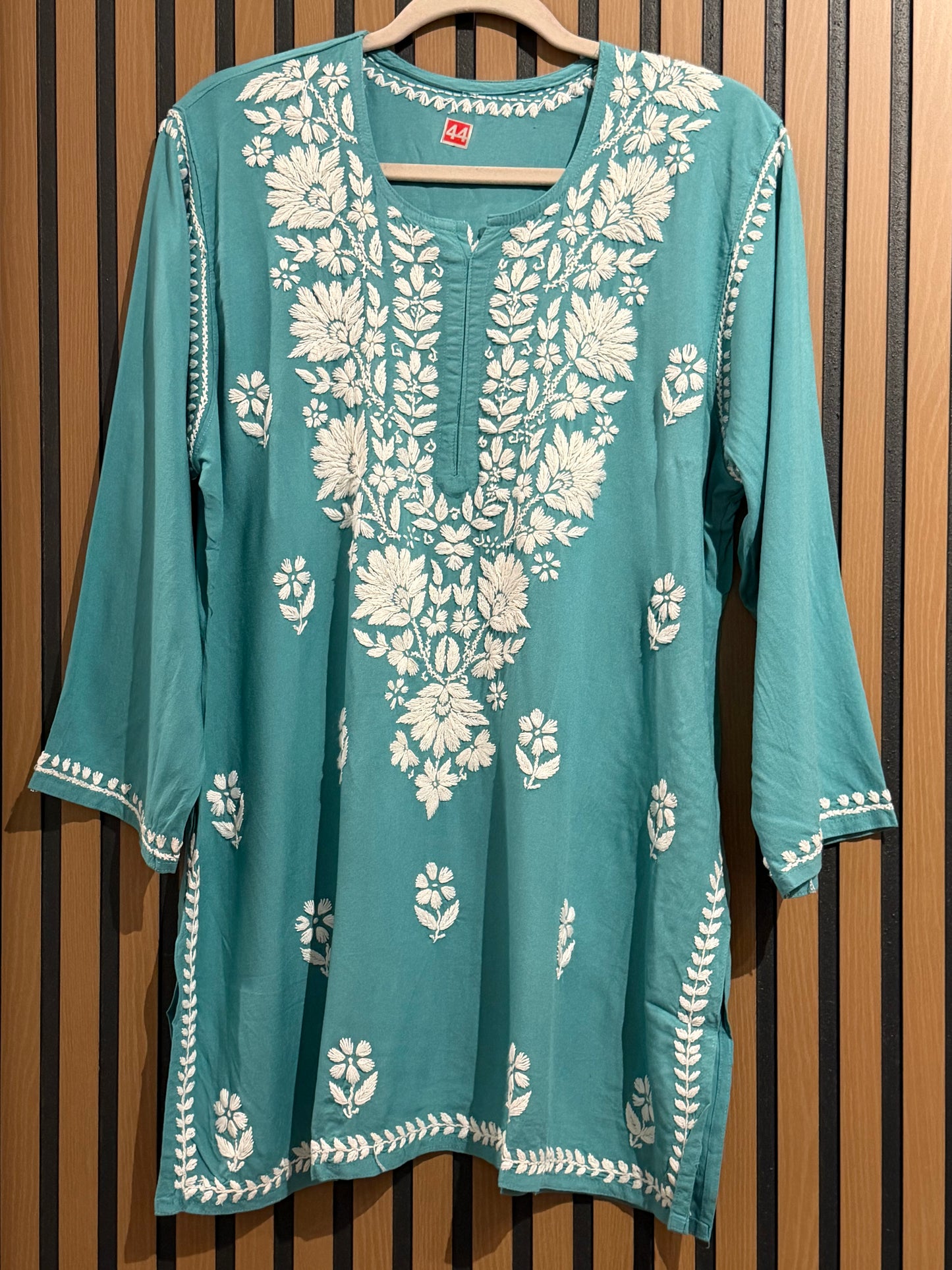 RAYON CHIKANKARI KURTI