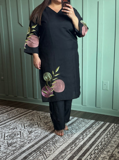 Silk Blend Embroidery Co Ord