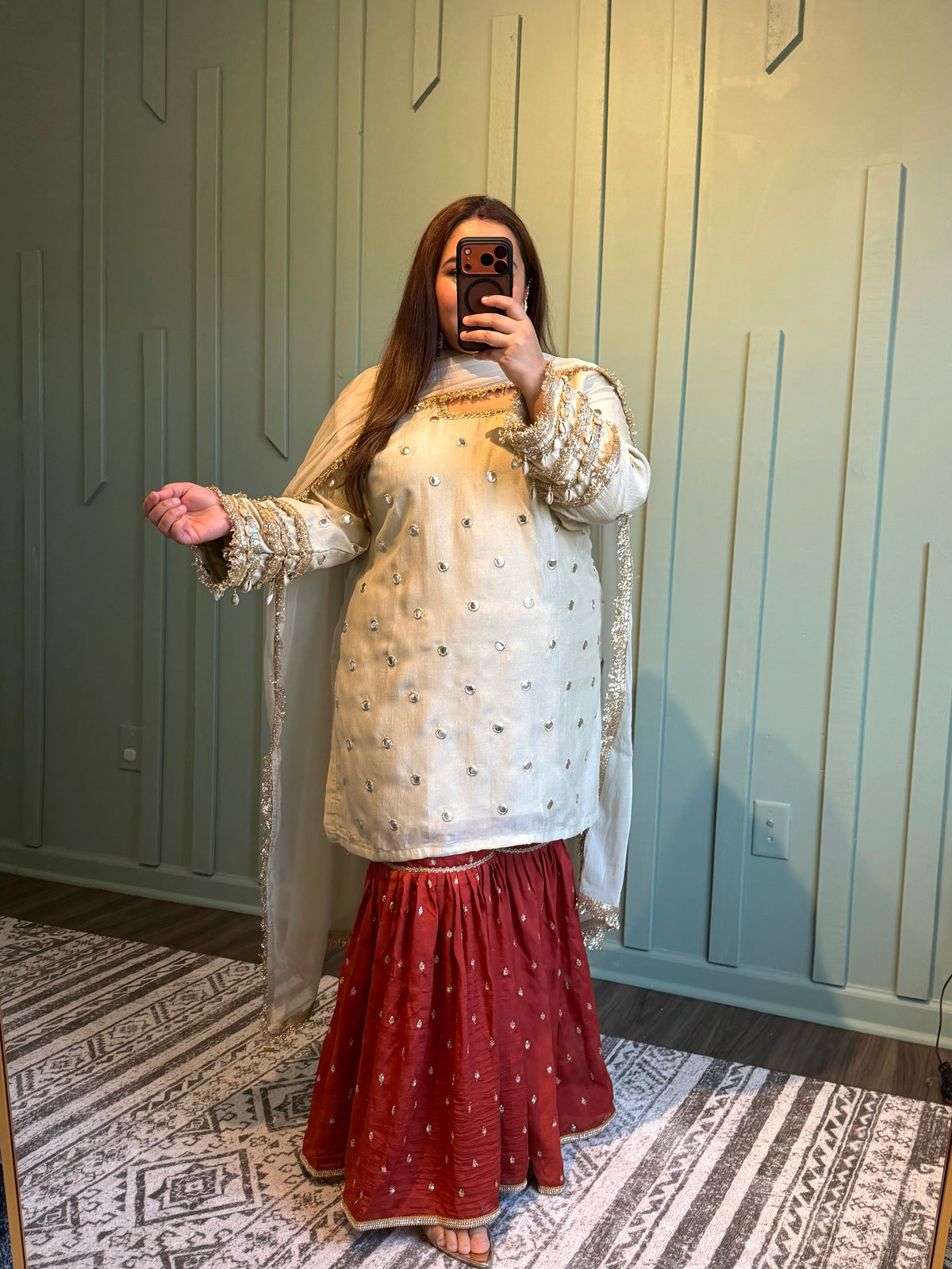 Silk Gotta Hand Work Gharara Suit
