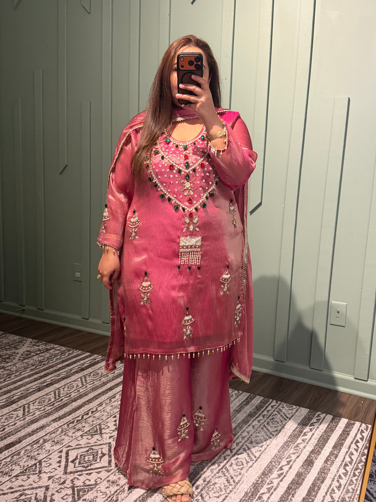 Jewels Three Piece Shimmer Silk