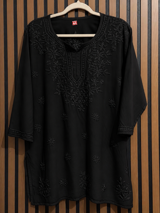RAYON CHIKANKARI SHORT KURTI