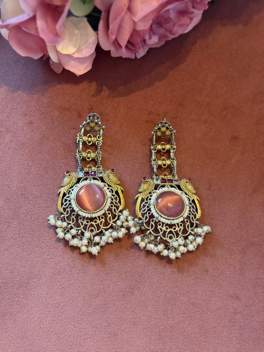 German Silver Dual Tone Earrings