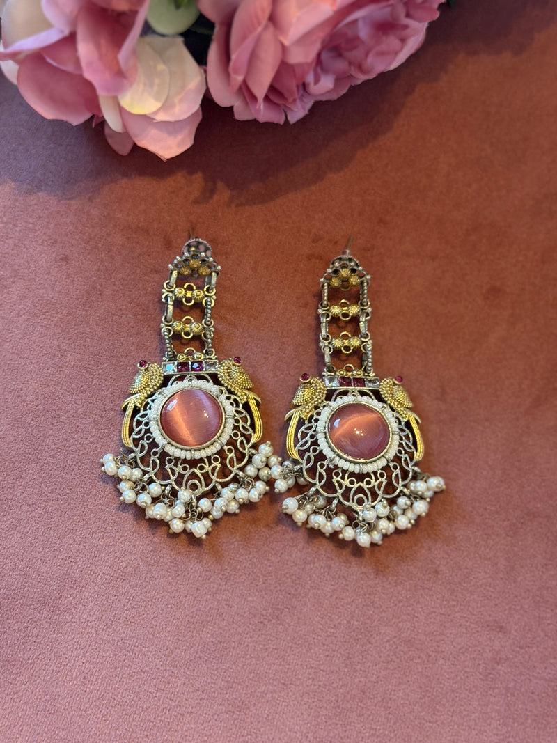 German Silver Dual Tone Earrings