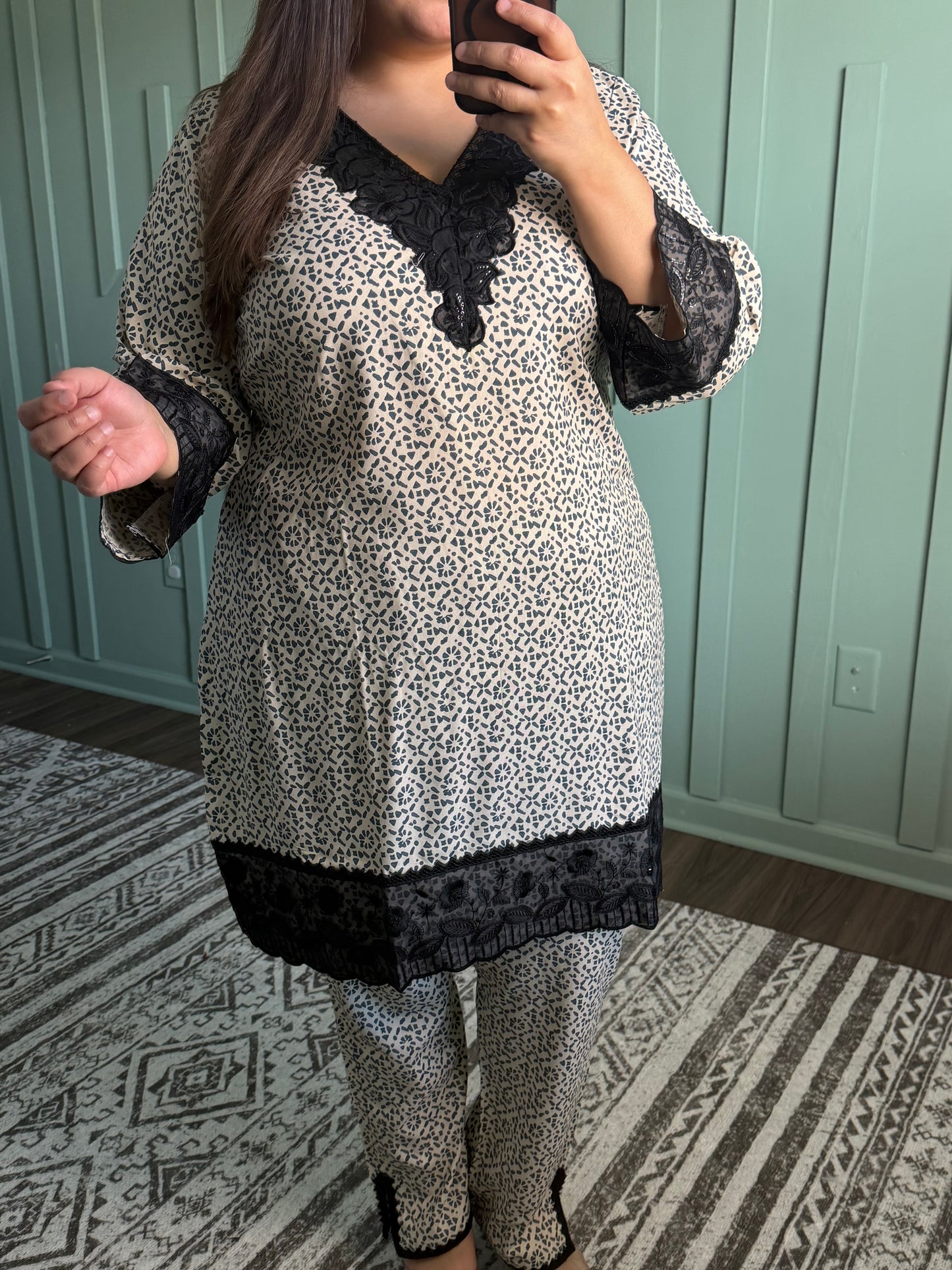 Geometric Print Rayon Co ord