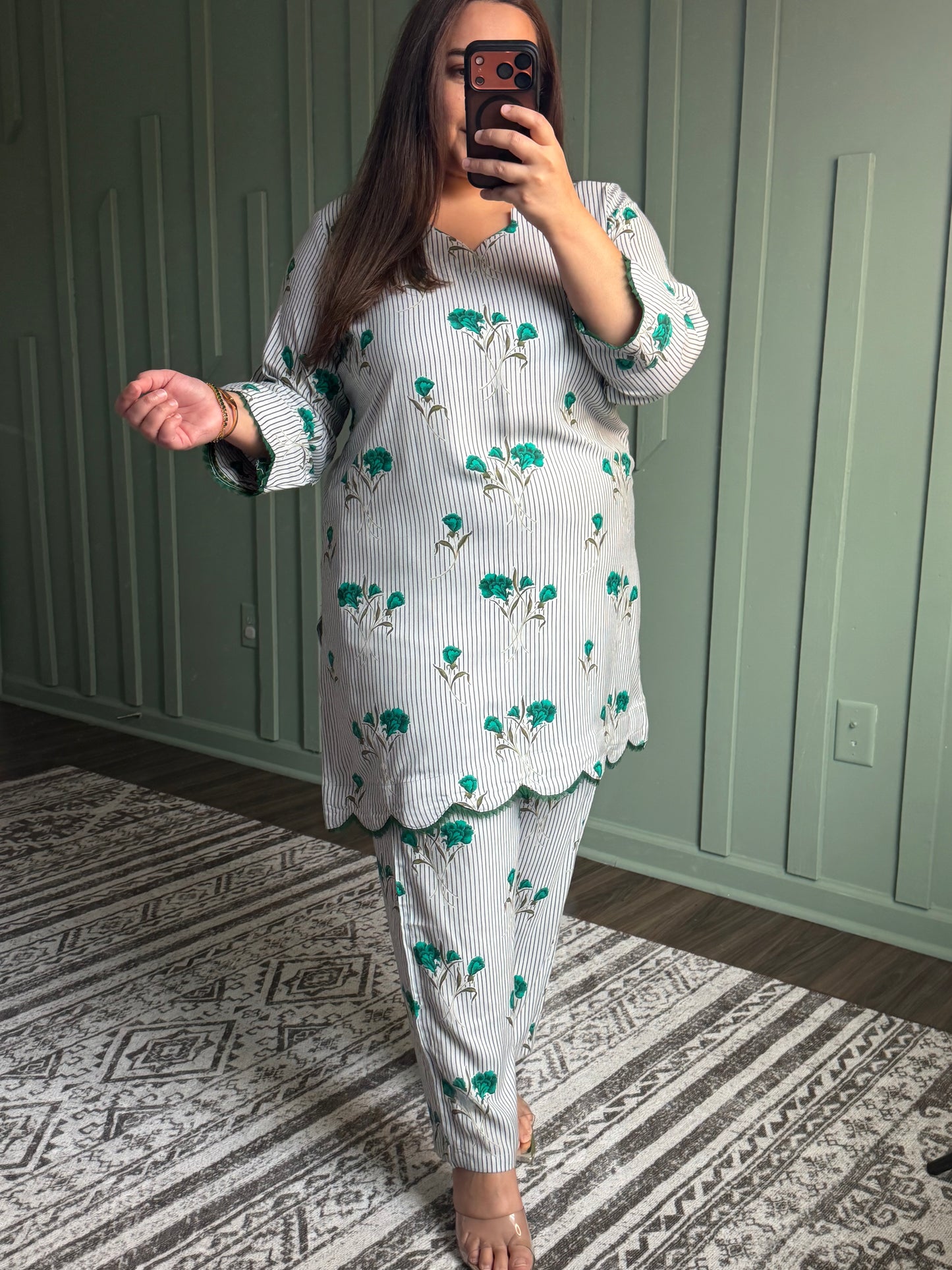 Butter Rayon Designer Co ord