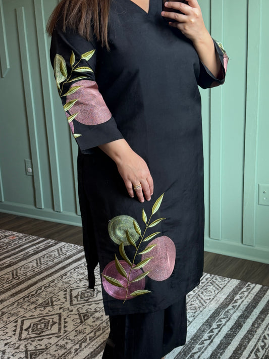 Silk Blend Embroidery Co Ord
