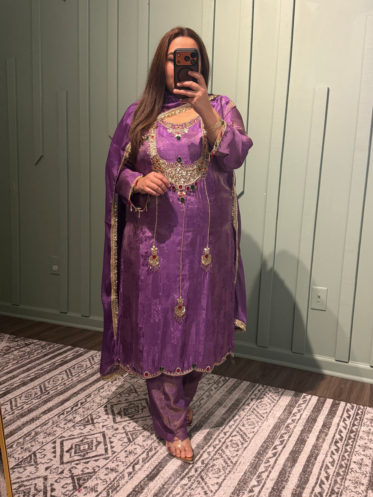 Purple Brasso Jewels Three Piece