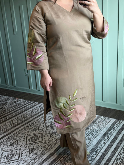 Silk Blend Embroidery Co Ord