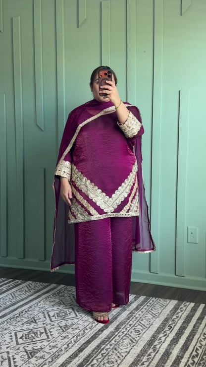 Magenta Gotta Patti Sharara