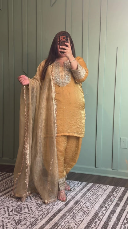 Crush Silk Mirror Three Piece