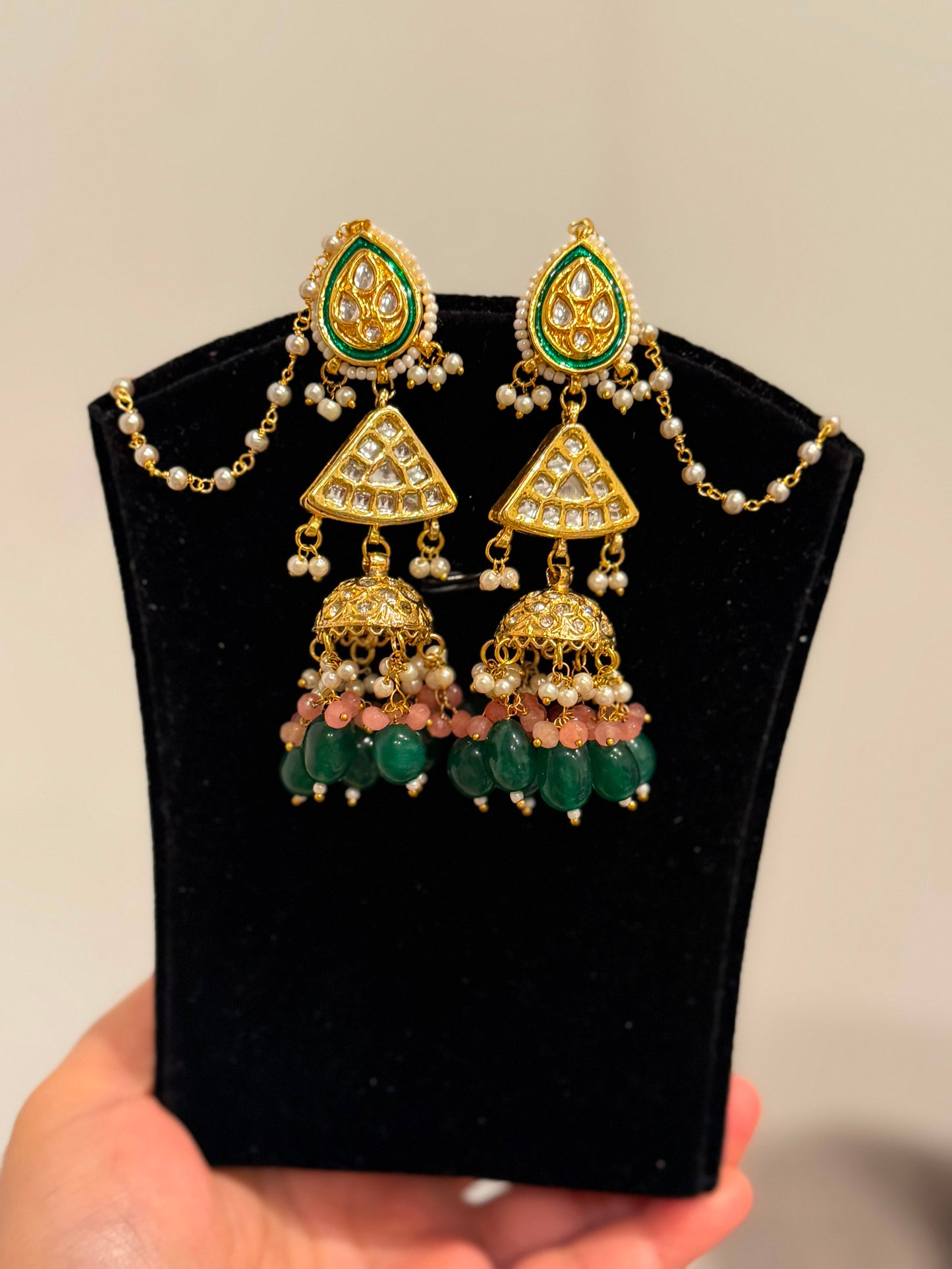PACHI MINAKARI JHUMKE