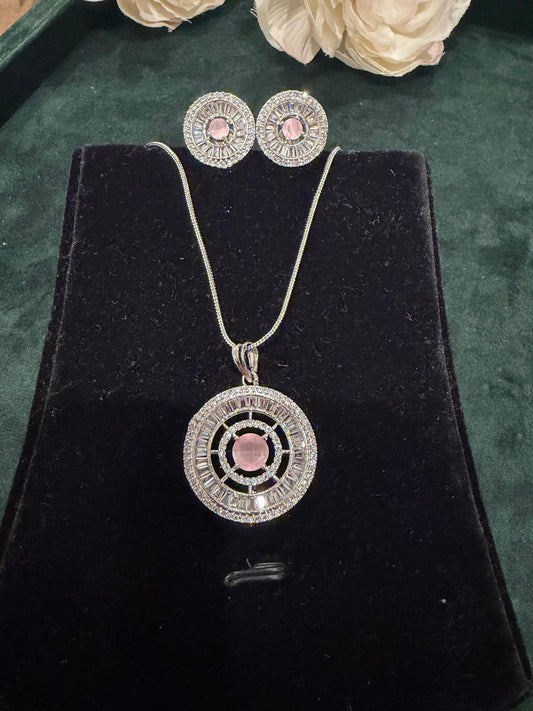 SILVER AD PENDENT SET
